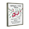 thumbnail image 4 of Stupell Industries Funny Pet Christmas Song Holiday Painting Gray Floater Framed Art Print Wall Art, 17 x 21, 4 of 10