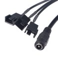 thumbnail image 3 of Unique Bargains Fan Power Supply Cable DC 5.5mmx2.1mm to 3 Port 3 Pin or 4 Pin Output 13.8 Inch, 3 of 4
