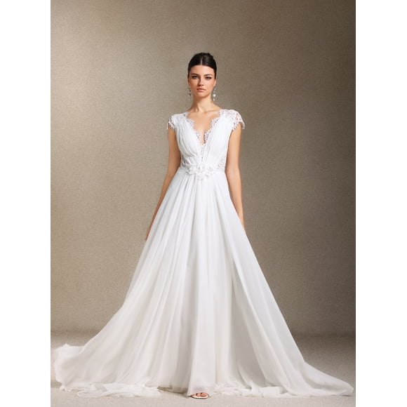 Vestido de novia Bellabarnetten Slaia con encaje doblado y sin espalda