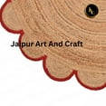 thumbnail image 6 of Jaipur Art And Craft Round Jute Area Rug Bohemian Style Indian Natural Fiber Handmade Decorative Rug (4x4 Sq Ft), 6 of 7