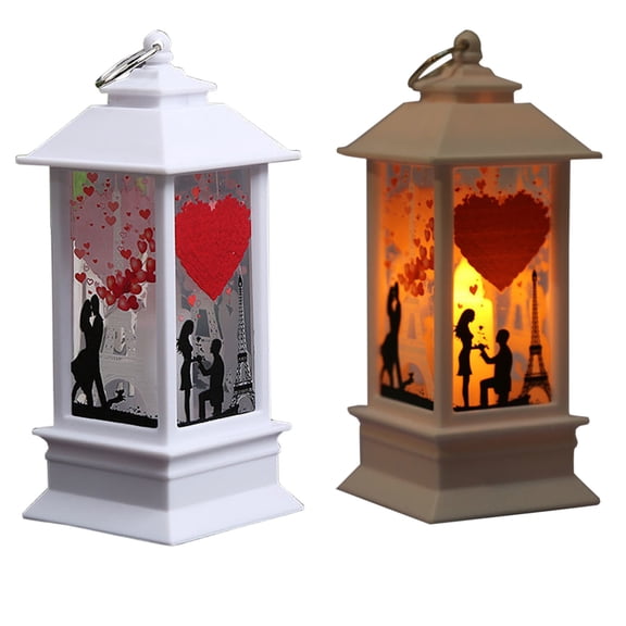 Elainilye Romantic Valentine's Day Lantern for Couple's Birthday Gift, Room Decor Bedroom Ornament and Bar Restaurant Window Display