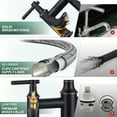 thumbnail image 3 of Wowow Bridge Kitchen Faucet: 3 Holes Kitchen Faucet with Pull Down Sprayer - Two Handles 8 Inch Centerset Kitchen Sink Faucet, 360° Swivel Spout, 3 of 8