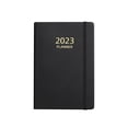 thumbnail image 4 of A5 Notebook Planner, 2023 Daily Weekly Agenda Planner Journals Blocs de notas Doble cara 180 hojas 360 páginas forradas Bloc de notas para suministros Negro SM SunniMix Planificador de cuaderno, 4 of 8