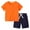 Orange, variant on HOMADLES Boys Sets 2 Piece Soft Tee Shirt and Elastic Waist Short Outfits Green 7 T