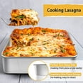 thumbnail image 4 of EIGTHTAIL Petit Plateau de Four en Acier Inoxydable Plaques de Cuisson Profondes Rectangle Parfait pour Cuire Cuisiner Servir, 4 of 8