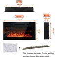 thumbnail image 7 of Maxhonor Electric Fireplace Insert Wall Mounted Freestanding Heater with Remote Control, 1500/750W 30 inch, Black, 7 of 7