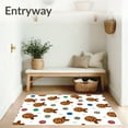 thumbnail image 3 of ODIKA 3'x5' Machine Washable Non-Slip Area Rug, Delightful Cookie Parade Winter Wonderland Decorative Hearth High Traffic Rug with Pad, Brown, 734837, 3 of 8