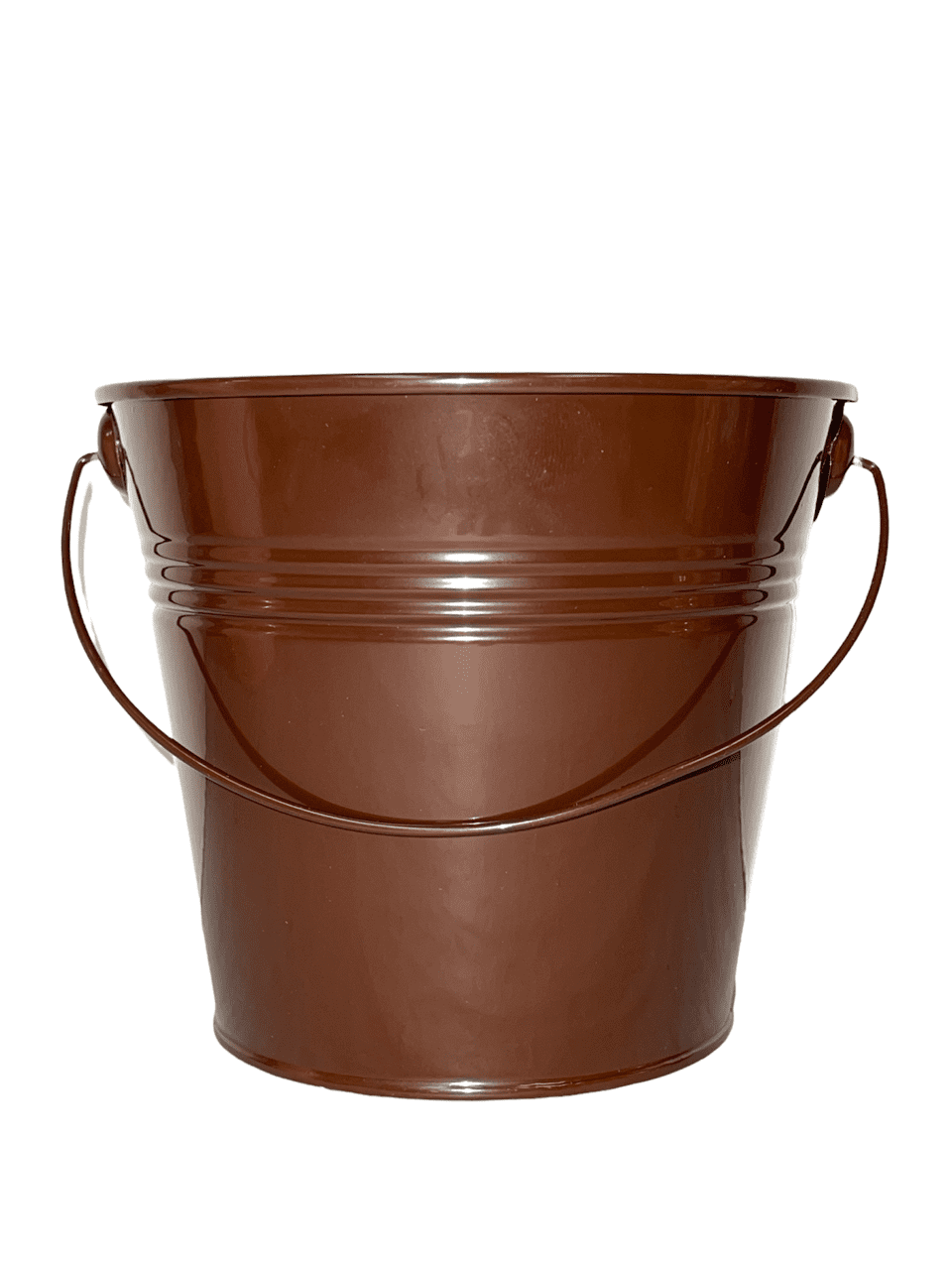 Colored Mini Metal Buckets - 3-Pack Colorful Tin Pails with Handles, Small-Sized for The Beach, Party Favors, Easter, Candy, or Garden; 5.25 inchx3.75