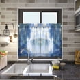 thumbnail image 4 of Yayeee Kitchen Curtains Tier Pair Light Filtering 27"x36" Rod Pocket Short Cafe Window Panel, Plants and River, 4 of 7