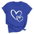 thumbnail image 5 of Vetsdori Womens Summer Shirts Short Sleeve Holiday Blouses Valentine Plus Size Graphic,Cute Pullover Tops for Junior Crew Neck, 5 of 6