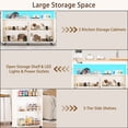 thumbnail image 7 of JassmiPkwy 360° Rolling Kitchen Island Cart with Shelves and Mobile Lockable Wheels,Mobile Swivel Table with Storage, Modern Wooden Cart, Suitable for Kitchens, Dining Rooms，White, 7 of 7