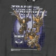 thumbnail image 2 of Transformers 40th Anniversary Bombshell, Kickback, Shrapnel Box Unisex Adult Pull-Over Heather Hoodie, Black Heather, Small, 2 of 3