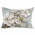thumbnail image 2 of Vintage Flowers Queen Size Pillow Cover, Pillowcase Protectors with Zipper, Breathable Decorative Throw Pillow Case Cover, White Country Lily Floral Plant Branch Pillow Shams for Couch Sofa 20x30Inch, 2 of 8
