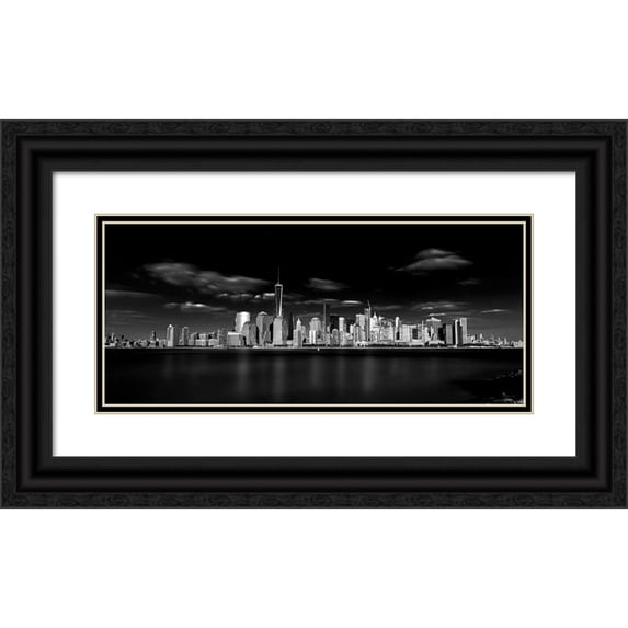 Carvalho, Jackson 24x13 Black Ornate Wood Framed with Double Matting Museum Art Print Titled - The Big Apple