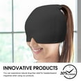 thumbnail image 6 of Headache Migraine Relief Cap,Gel Hot Cold Therapy Migraine Relief Cap,Comfortable & Strechable Ice Pack Eye Mask for Puffy Eyes, Tension, Sinus & Stress Relief,Black, 6 of 8