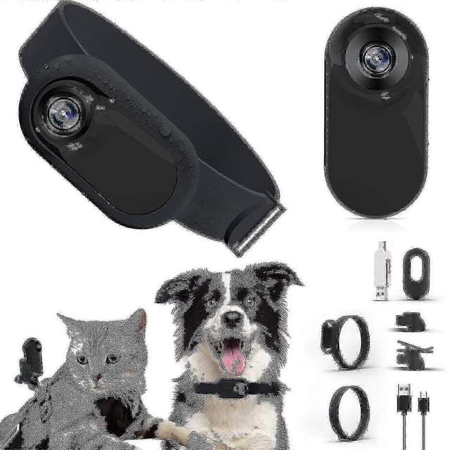 Cat Camera Collar, Hd 1080p Wireless Dog Collar Camera, Sport Action Camera Cat Collar Camera, Video Records Camera For Cats Dogs Gift