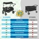 thumbnail image 2 of ELEMARA Stroller Wagon for 2 Kids, Foldable Wagon Stroller, Premium All Terrain Wagon for Kids, Kids Wagon Cart w/Removable Canopy, Adjustable Push/Pull Handle, Harnesses, Large Storage Bag, Black, 2 of 5