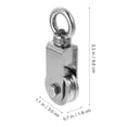 thumbnail image 2 of Silent Bearing Silver 1Pack 3.4X0.7X0.6In For Ladder Lift Outdoor Use, 2 of 9
