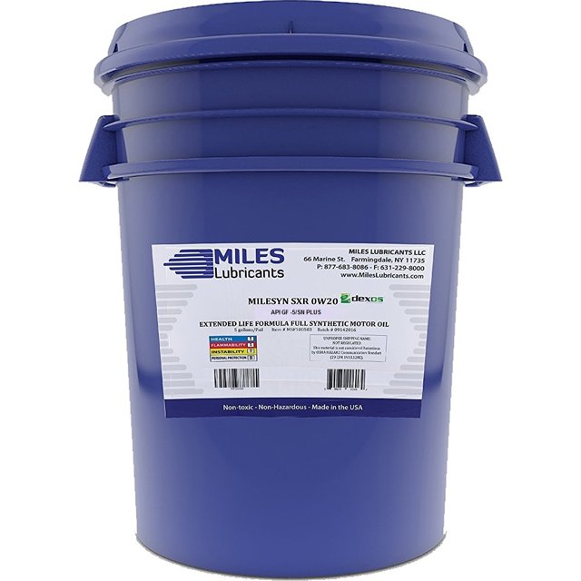 MILES LUBRICANTS SXR 0W20, Full Synthetic, API GF-6/SN Plus, 5 Gallon Pail, MSF100503