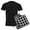 With Checker Pant, variant on CafePress - Ukraine #Stopwar Pajamas - Men's Dark Loose Fit Cotton Pajama Set