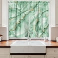 thumbnail image 2 of Ambesonne Marble Print Kitchen Curtains, Neutral Design Stone, 55"x39", Hunter Green, 2 of 3