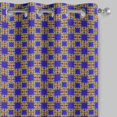 thumbnail image 2 of S4sassy Cotton Duck Pineapple Blue Fruits short drapes&nbsp;curtain&nbsp;window&nbsp;treatment panel set for living room- 54x63 Inches, 2 of 4