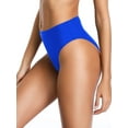 thumbnail image 3 of RELLECIGA Women's Royal Blue High Cut High Waisted Bikini Bottom Size Small, 3 of 8