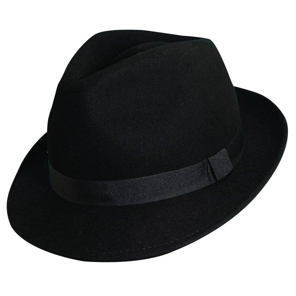 Dorfman Pacific Wool 2 Inch Snap Brim Crushable Fedora Hat Walmart