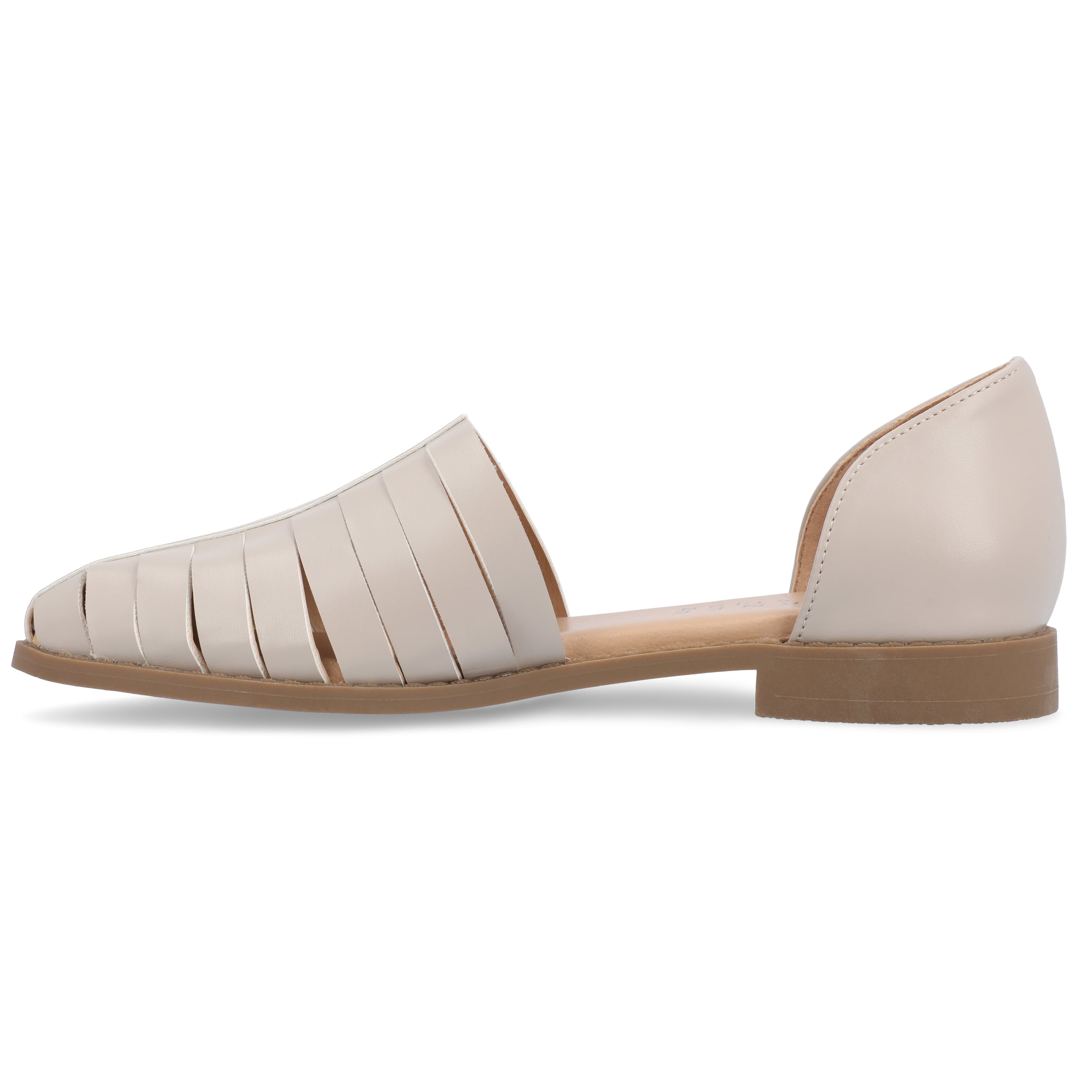 Journee Womens Anyah Ankle Cuff Slip On Almond Toe Flats