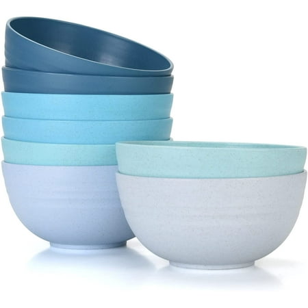 

HYKE ockplus Cereal B 24 OZ Microwave and Dishwasher Safe Bowl BPA-Free Eco-Friendly Bowl Sets Mixed Color for Cereal Salad Soup Rice[Set of 8]