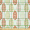 thumbnail image 2 of Ambesonne Salmon Fabric by the Yard Microfiber, Foliage Fall Season Leaves, 5 Yards, Beige Salmon and White, 2 of 2