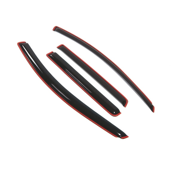 Tuningpros WD2-387i In-Channel Window Visor Deflector Rain Guard Dark Smoke 4 Pcs Set For 2004-2007 Scion Scion xA