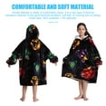 thumbnail image 4 of Blanket Hoodie for Kids Oversized Wearable Hooded Blanket Soft Warm Flannel Hoodie Sweater Blanket Animal Pattern Blanket Sweatshirt One Size Fits All Wearable Blanket with Pockets, 4 of 9