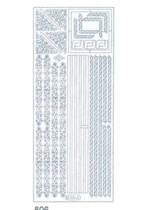1 sheet Acid Free! Asst CHRISTMAS and WINTER Starform vinyl outline stickers