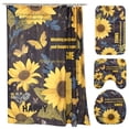 thumbnail image 2 of BSHAPPLUS Shower Curtain Set Sunflower Bathroom Sets with Shower Curtain and Rugs Waterproof Shower Curtain 12 Hooks for Bathroom 71 x 71 inches, 2 of 10