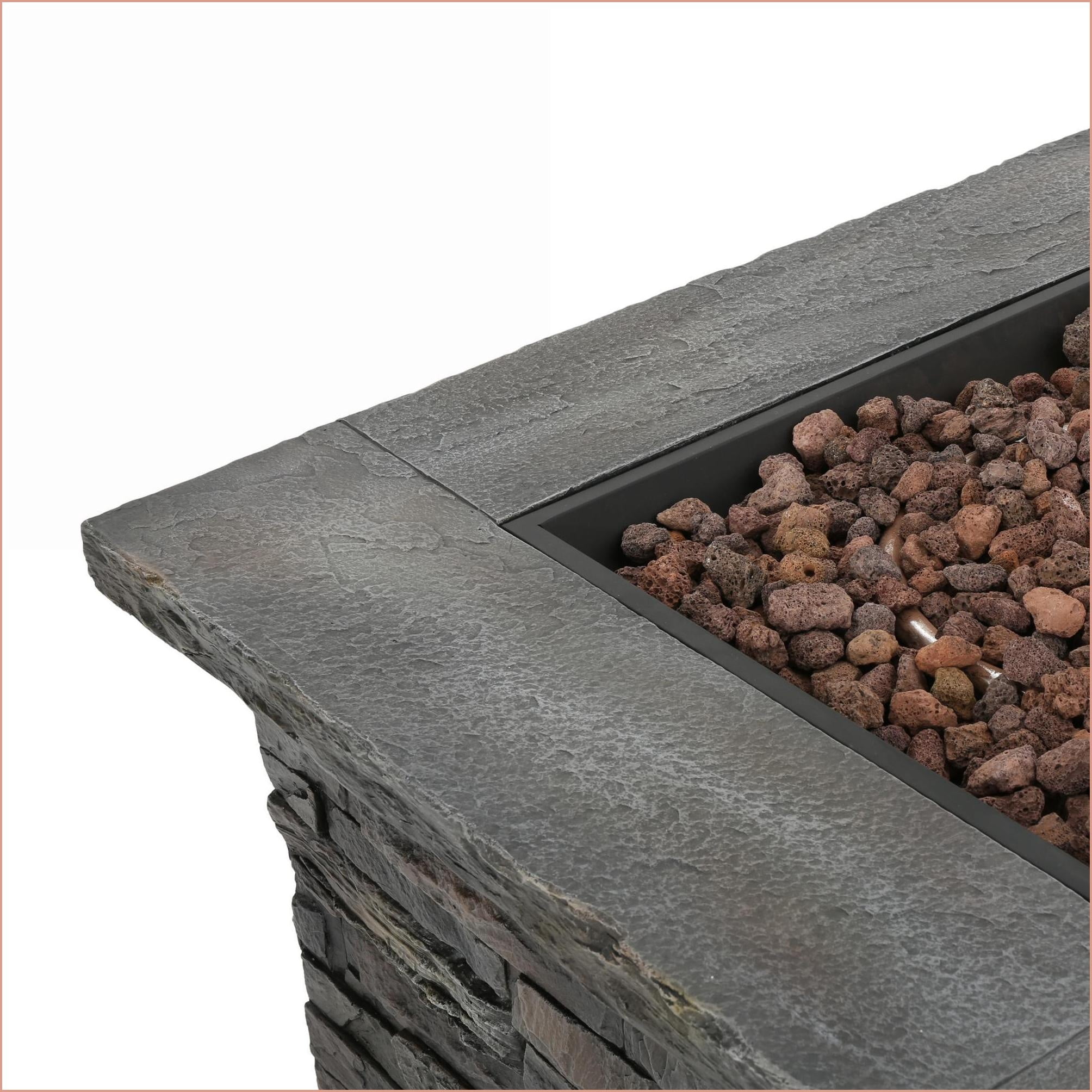 Outdoor Stoves | 35 Inch Square 40000 BTU Propane Fire Pit | For Patio Backyard | Parrilla Exterior | Slate Gray