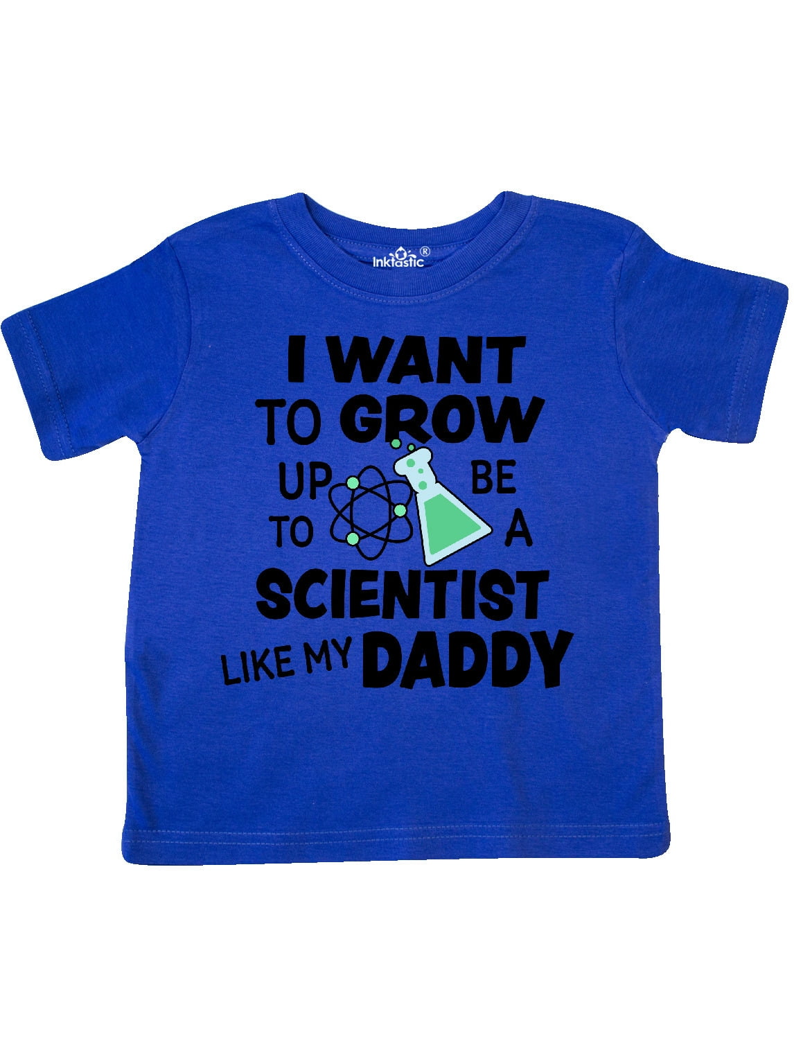 When I Grow Up I Want to be a Scientist Just Like My Daddy kids short sleeve t-s 