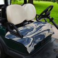 thumbnail image 2 of Golf Cart Seat Covers for 2 Seater, Navy White Soft Microfiber Cart Seat Towel Blanket, Marble Modern Artwork Absorbent Breathable Non Slip Bench Seats Protector for Golf Course 51"x31", 2 of 9