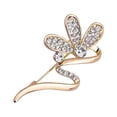thumbnail image 4 of KLKCMS Broche Pétales pour Mariage pour Femmes Hommes Bijoux Élégants Mode Épingle à Cravate Pétales d'Hiver, 4 of 9