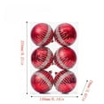 thumbnail image 2 of Todaioua 6 Pcs Plastic Christmas Ball Ornaments - Red 3" Shatterproof Tree Hanging Ornaments for Xmas, New Year, Wedding, Party & Holiday Indoor/Outdoor Decor, Red & White, 2 of 3