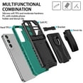 thumbnail image 4 of Compatible with Samsung Galaxy A53 5G Back Case, 360 Rotating Removable Belt Clip & Hidden Kickstand & Hard PC + Soft TPU & Anti-fall & Shock Absorption Phone Case for Galaxy A53 5G, Darkgreen, 4 of 9