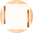 thumbnail image 1 of Ahgly Company Indoor Round Solid Orange Modern Area Rugs, 3' Round, 1 of 1