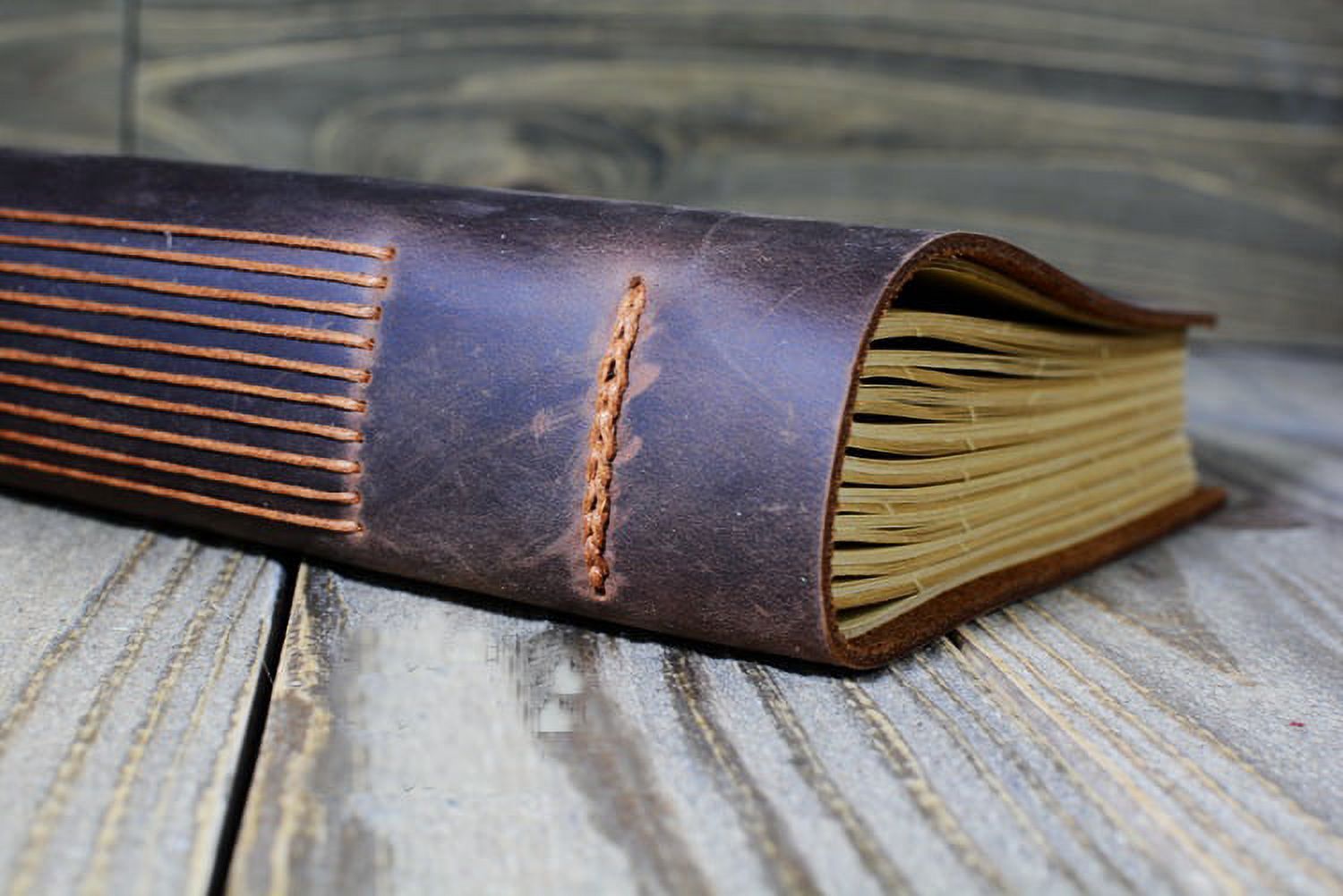 Leather Journal | 9 x 6 x 1.5 | Handmade & Bound | 160 Unlined Pages | Thick Kraft Paper | Fast Shipping | Sketchbook | Linen Bag |