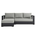 thumbnail image 3 of Modular Lounge Sectional Sofa Set, Grey Gray, Aluminum Metal, Outdoor Patio Balcony Cafe Bistro Garden Hospitality Restaurant, Modern Contemporary HB36634, 3 of 7