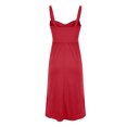 thumbnail image 4 of Summer Boho Dresses for Women 2024 Plus Size Sleeveless V-neck Casual A Dress Solid Color Button Dress, 4 of 6