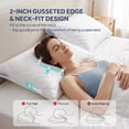 thumbnail image 5 of EMONIA Queen Size Bed Pillows 2 Pack, Luxury Hotel Soft Pillows with Down Alternative Fiber & Shredded Memory Foam, Gusseted Design for Back/Stomach/Side Sleepers, 5 of 11