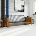 thumbnail image 4 of DHP Wood Arm Futon with Walnut Wood Finish, 4 of 9