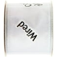 thumbnail image 3 of Offray Ribbon, White 2 1/2 inch Wired Edge Sheer Metallic Ribbon, 9 feet, 3 of 13