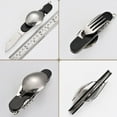 thumbnail image 4 of Mauxuk Camping Utensil Set Multifunctional Knife Fork Spoon Stainless Steel Foldable 6-in-1 Tools Bottle Opener Lightweight Durable Length 10.2 In, 4 of 5