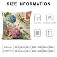 thumbnail image 5 of COMIO  Nice Gift Plant Flora Flower Hydrangea Succulent Dragonfly Butterfly Decorative Square Throw Pillow Cover Cushion Case for Farmhouse Sofa, 5 of 5